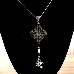 Celtic Goth Dragon Necklace